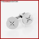 STAINLESS STEEL CZ STAR CUFF LINKS CUFFLINKS C1510