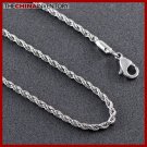 20"" STAINLESS STEEL TWISTED CHAIN NECKLACE N0712
