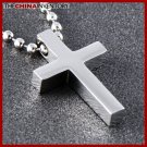 STAINLESS STEEL SMALL CROSS PENDANT NECKLACE P0354