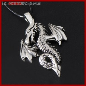 925 STERLING SILVER FIRE DRAGON PENDANT SIL1323