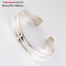 925 STERLING SILVER CROSS BANGLE BRACELET SIL0358