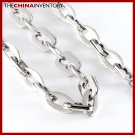 24"" STAINLESS STEEL DOUBLE RAZOR LINK NECKLACE N1204