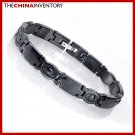 8MM 8"" BLACK CERAMIC WATCHBAND EYES BRACELET B2206A