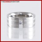 8MM SIZE 7 STAINLESS STEEL CZ BAND RING R1216