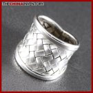 SIZE 7 925 STERLING SILVER BAMBOO RING SIL1301A