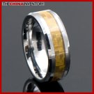 SIZE 8 GOLD CARBON FIBER TUNGSTEN CARBIDE RING R4001