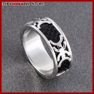 8MM SIZE 5.5 STAINLESS STEEL CARBON FIBER RING R0702