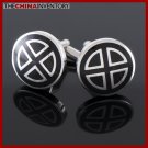 ROUND STAINLESS STEEL CLASSIC CUFFLINKS C1506