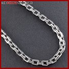 21"" STAINLESS STEEL DOUBLE CHAIN NECKLACE N0728