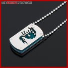 STAINLESS STEEL DUAL LAYER WOLF TAG PENDANT P1608