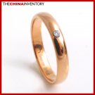 SIZE 5 TUNGSTEN CARBIDE CZ COPPER TON BAND RING R3812