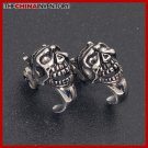 STAINLESS STEEL PIERCED EARRINGS MONSTER STUD E4002