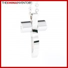 STAINLESS STEEL POLISHED CROSS PENDANT NECKLACE P1620