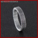 4MM SIZE 5.5 STAINLESS STEEL FLEXIBLE MESH RING R0307B