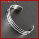 6 1/2 "" STAINLESS STEEL CARBON FIBER CUFF BANGLE B0519D