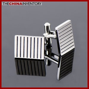 STAINLESS STEEL RECTANGULAR CUFFLINKS CUFF LINKS C1103