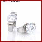 7MM STAINLESS STEEL ROUND CZ STUD EARRINGs E1703