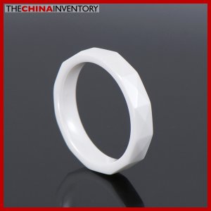 4MM SIZE 12 WHITE CERAMIC WEDDING BAND RING R0901B