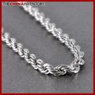 28"" STAINLESS STEEL TWISTED ROPE CHAIN NECKLACE N0902C