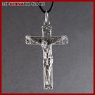 STAINLESS STEEL JESUS CROSS PENDANT NECKLACE P0820