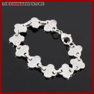 8"" STAINLESS STEEL CLOVER LINK BRACELET B1008
