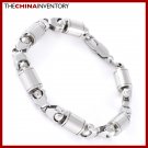 8 1/2"" STAINLESS STEEL CYLINDRICAL LINK BRACELET B0704