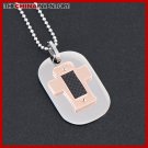 STAINLESS STEEL CARBON CROSS DOG TAG PANDENTS P1602