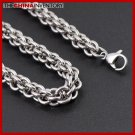 8MM 28"" STAINLESS STEEL ROUND LINK CHAIN NECKLACE N1801