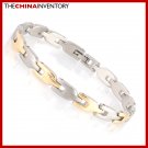 6MM 8"" STAINLESS STEEL 2 TONE ARROW LINK BRACELET B1812