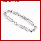 8"" STAINLESS STEEL CYLINDRICAL LINK BRACELET B1007