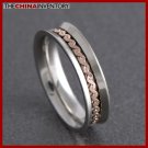 SIZE 8 STAINLESS STEEL WEDDING BAND RING R0707
