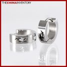 STAINLESS STEEL FIREMARK HUGGIE HOOP EARRINGS E1402