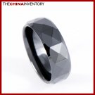 8MM SIZE 11 BLACK CERAMIC WEDDING BAND RING R0905