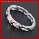 6"" ROSE GOLD STAINLESS STEEL CABLE CUFF BRACELET B1621