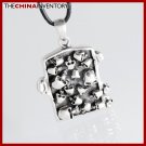 925 STERLING SILVER SKULLS TAG PENDANT SIL1202