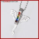 STAINLESS STEEL GAY LESBIAN RAINBOW PENDANT P1406