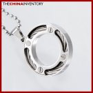 STAINLESS STEEL FILIGREE ROPE RING PENDANT P1402