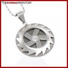 STAINLESS STEEL FIRE WHEEL TAG PENDANT P1404