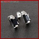 MEN'S CZ RECTANGULAR STUD PIERCED EARRINGS E0503