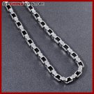 22"" STAINLESS STEEL DESIGNER BOX CHAIN NECKLACE N0504