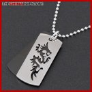 STAINLESS STEEL DUAL LAYER DOG TAG PENDANT P1803