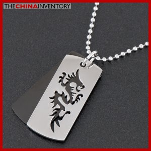 STAINLESS STEEL DUAL LAYER DOG TAG PENDANT P1803