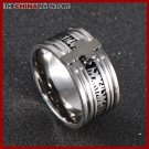11MM SIZE 7 STAINLESS STEEL WIDE BAND CROSS RING R0403