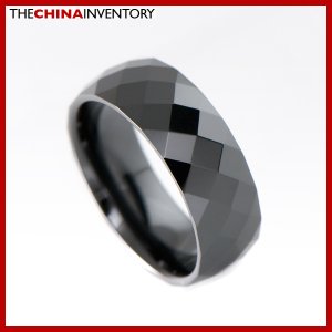8MM SIZE 7 BLACK CERAMIC WEDDING BAND RING R1909