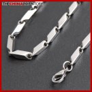 20"" 4mm STAINLESS STEEL BAMBOO LINKS NECKLACE N3609