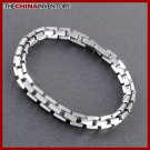 7MM 8"" STAINLESS STEEL SQUARE LINK CHAIN BRACELET B0521