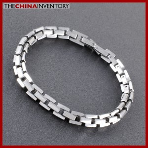 7MM 8"" STAINLESS STEEL SQUARE LINK CHAIN BRACELET B0521