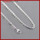 3MM 20"" STAINLESS STEEL CABLE CHAIN NECKLACE N1308