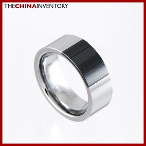8MM SIZE 8 TUNGSTEN CARBIDE CERAMIC BAND RING R1003B