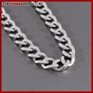 22"" STAINLESS STEEL DIAMOND CURB CHAIN NECKLACE N1014